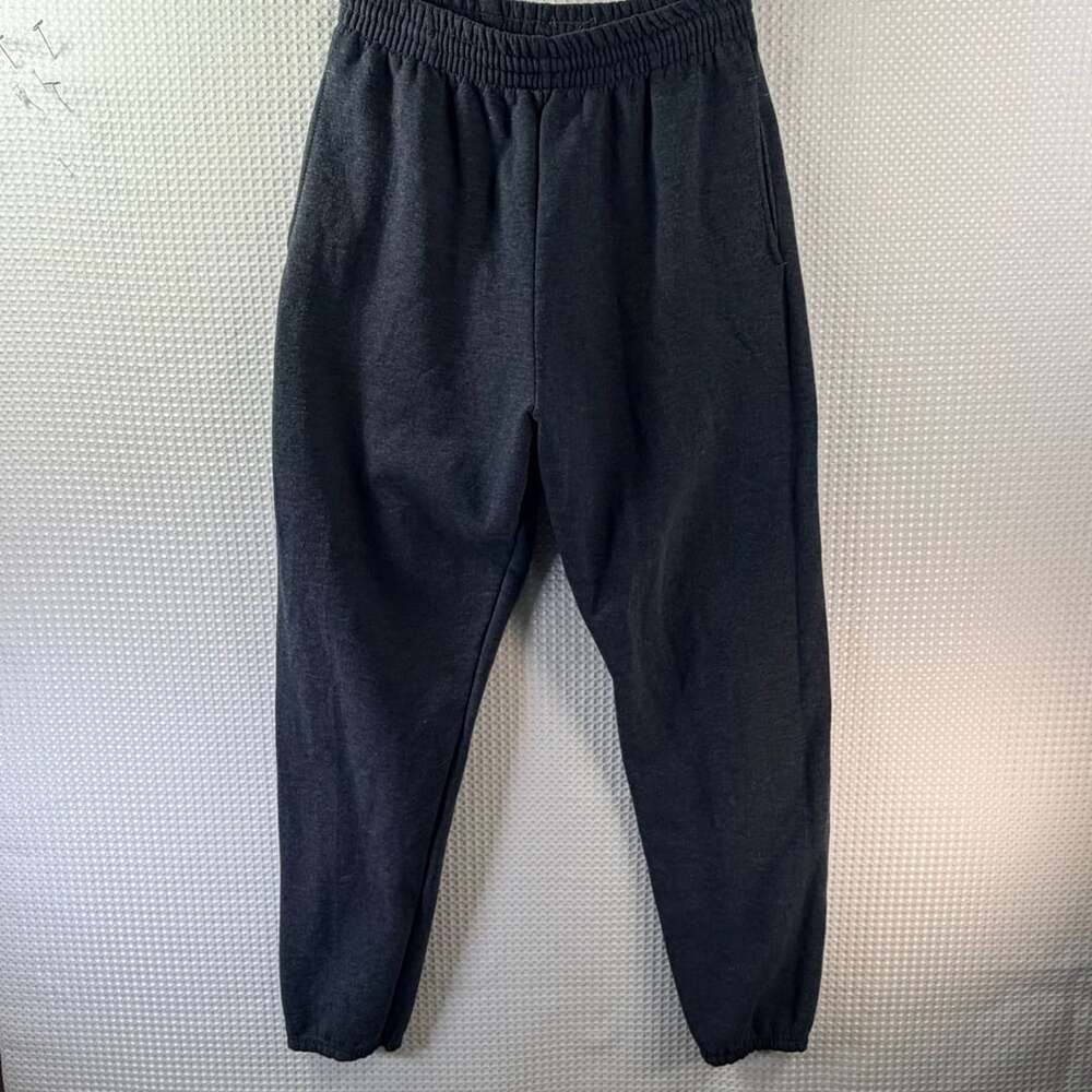 Fruit of the Loom Men's Charcoal Heather Fleece Jogger Sweatpants (M)
